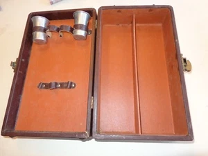 Vintage wine whiskey carrier PICNIC HARD CASE BOX w/ handle lock pre 1940  - Picture 1 of 5