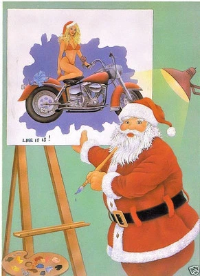 Motorcycle Christmas Greeting Cards with Harley Davidson looking Graphics - Image 1 of 4