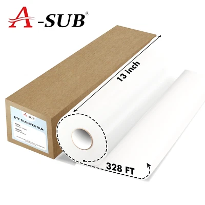 A-SUB A3+ DTF Transfer Roll Film 13in x 328ft DTF Film Premium Hot Cold Peel - Image 1 of 4