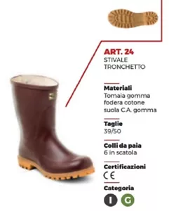 Stivale in gomma Trento tronchetto articolo 24 - Foto 1 di 1