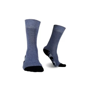 3 Pair Men's Cotton Thin Crew Socks Camouflage Sole Blue Sock Size 7-11 - Picture 1 of 6