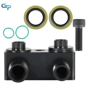 A/C AC Compressor Black Adapter fitting CNC Machined For LSX LS1 Swap Brand New - Picture 1 of 14