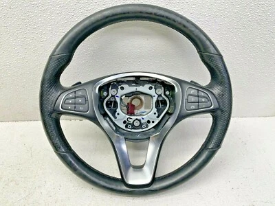 2016-2018 MERCEDES BENZ GLE350 W166 DRIVER STEERING WHEEL BLACK W/CONTROLS OEM - Image 1 of 4