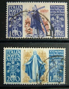 1948 Italy Air Series Birth of Saint Catherine from Siena Used B2 - Picture 1 of 2