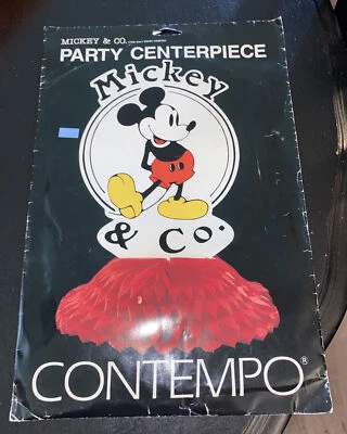 Vintage 1988 Disney Micky & Co. Mickey Mouse Honeycomb Centerpiece Party New - Image 1 of 2