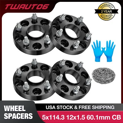 4pcs 20mm 5x4.5 Hubcentric Wheel Spacers M12x1.5 For 1992-2000 Lexus SC300 - Image 1 of 4