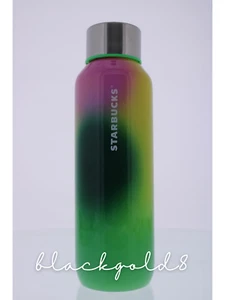 Starbucks Drink Recycled Ombré Multi-color Glass Water Bottle Beverage - Picture 1 of 4