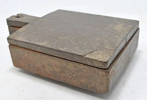 Antique Wooden Kitchenware Spice Box Original Old Hand Carved - Picture 1 of 6