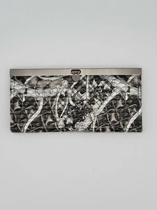 Billetera a presión Chuns de moda para mujer con textura negra/blanca cinturón/patrón flora - Nueva sin etiquetas - Imagen 1 de 4
