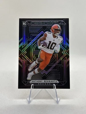 2021 Obsidian Rookies Anthony Schwartz #132 Electric Etch Purple /100 Rookie RC - Image 1 of 2