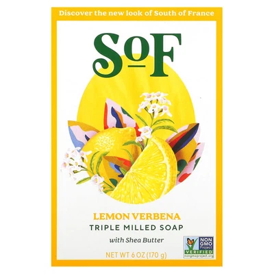 Triple Milled Bar Soap with Shea Butter, Lemon Verbena, 6 oz (170 g) - Image 1 of 3