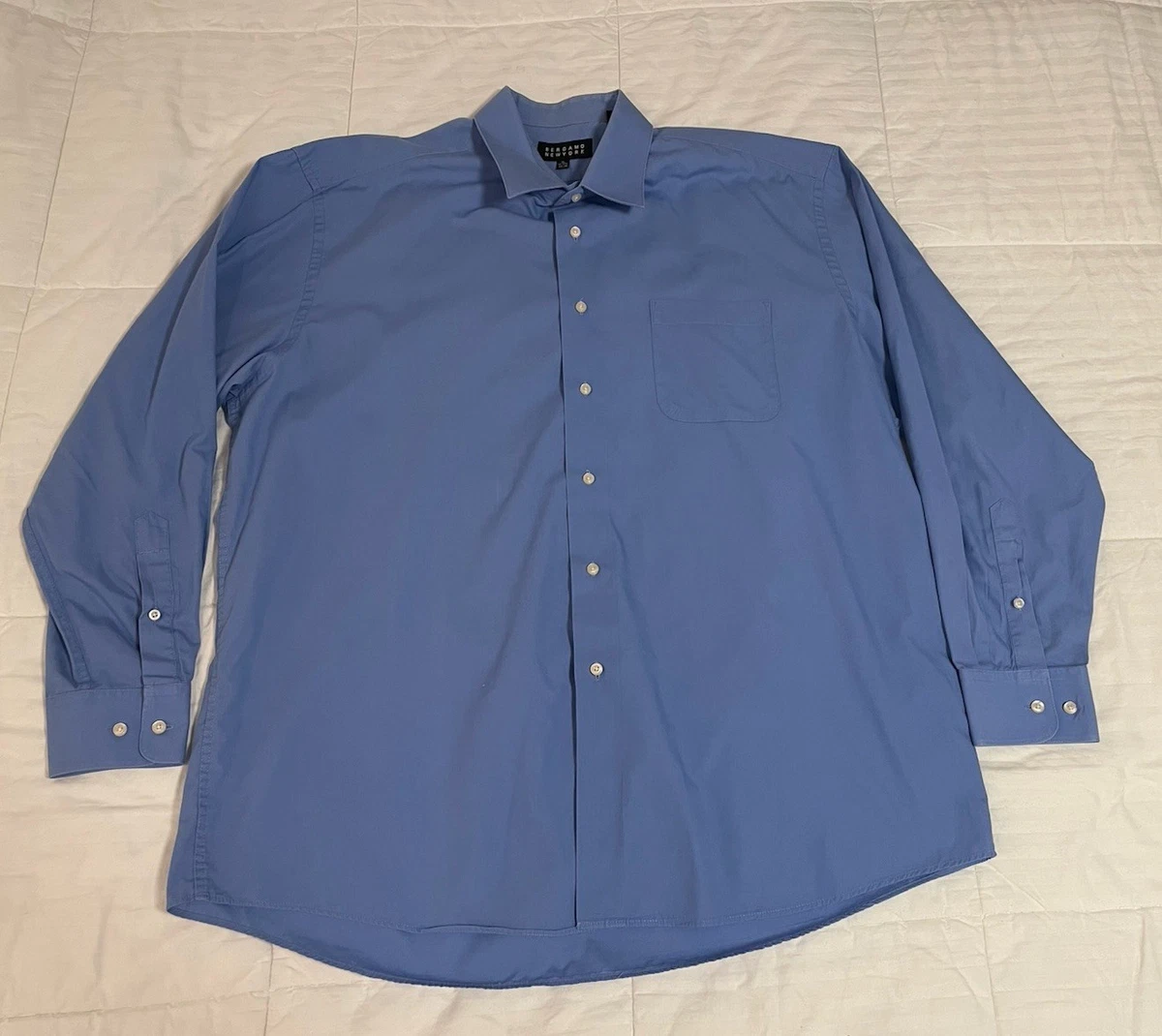 BERGAMO NEW YORK ボタンアップ 長袖 シャツ 無地 メンズ 古着 usa古着 BERGAMO NEWYORK 長袖シャツ 2XL ブロード 茶色 - メルカリ