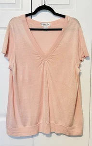 Top blusa Judith Hart casual seta viscosa - donna taglia arancione pesca 1X W1004 - Foto 1 di 8