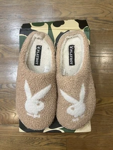 Damen Playboy Bunny Logo Memory Foam Hausschuhe Pantoletten Größe L (11-12) - Bild 1 von 4