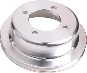 Aeroflow AF64-2024 Billet Crank V Pulley 4 Bolt Polished Suit 302 351C Ford - Picture 1 of 4