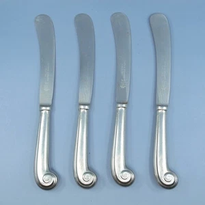 Juego de 4 cuchillos de empuñadura de pistola Gentry de acero inoxidable de 8 5/8" sin monograma - Imagen 1 de 4