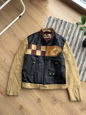 VINTAGE DIESEL STAR RARE LEATHER JACKET MOTORCYCLE USA 90s MENS Sz M - Image 1 of 4