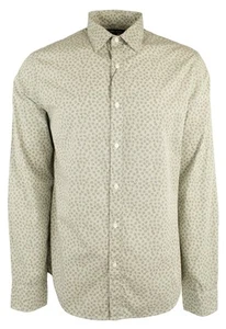 Camisa Michael Kors Para Hombre Calce Ajustado Algodón Botánico Manga Larga-F-XL - Imagen 1 de 3
