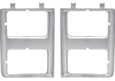 Biseles de faros dobles plateados argent diestros y diestros para camioneta Chevy/GMC C10 85-87 (par) Foto 1 de 4