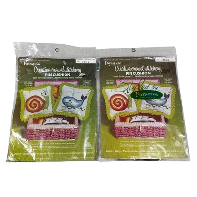 Винтажный лот из 2 PARAGON Creative Crewel булавки валик наборы 0637 улитка /0638 кит новый - Изображение 1 из 4