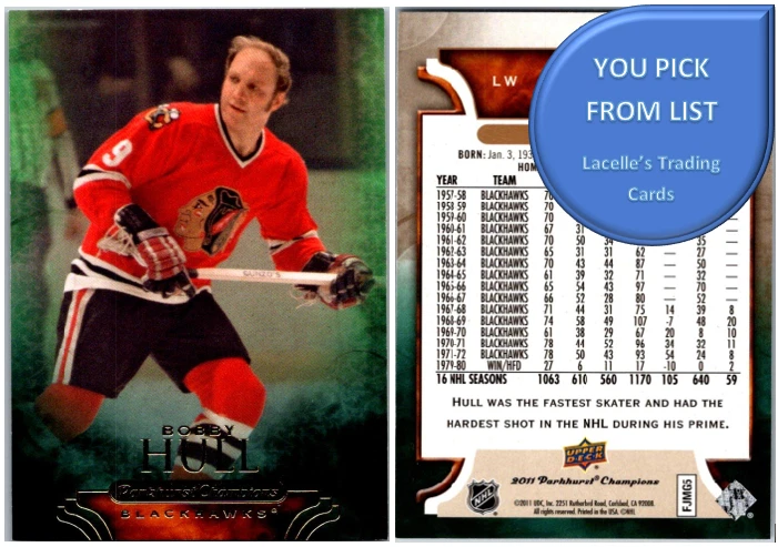 2011-12 Parkhurst Champions Base Cards (1-100) - U-Pick From List - Image 1 of 1