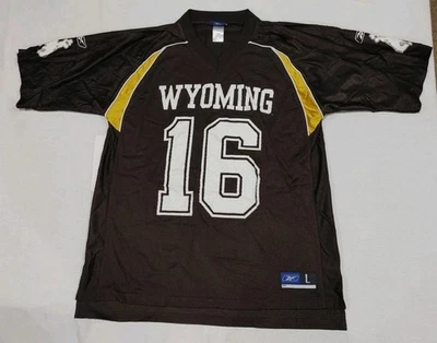Camiseta de fútbol Reebok vintage de los vaqueros de la Universidad de Wyoming talla grande para adultos Foto 1 de 4