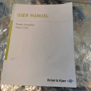 Bruel & Kjaer Power Amplifier Type 2734 User Instruction Manual English 2015 - Picture 1 of 6