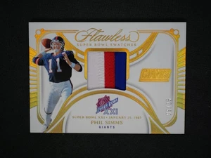 2024 Panini Flawless #SBS-PSS Phil Simms Super Bowl Swatches #/25 - Picture 1 of 2