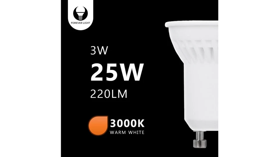 Żarówka LED GU10 MR11 3W 230V 3000K 220lm ceramiczna Forever Light - Bild 1 von 1