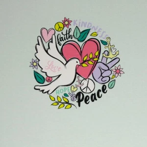 0,7m Happy Love & Peace by lycklig design, Panel, 314181 200g/m2 (19,86 EUR/m) - Bild 1 von 2
