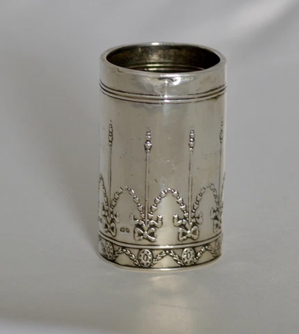 1912 Art Nouveau Solid Silver Perfume holder by Henry Matthews, Birmingham Cover