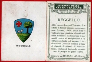 FIGURINA STEMMI CITTA' ITALIANE BRIOSCHI REGGELLO SERIE 3a n°48 ANTEGUERRA - Imagen 1 de 1