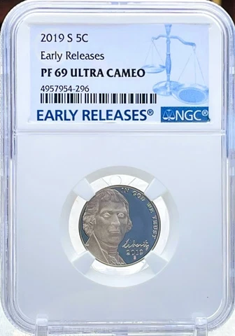 2019 Jefferson Nickel Coin S 5C 5 Cent KM#192 NGC PF69 ULTRA CAMEO Early Release Cover