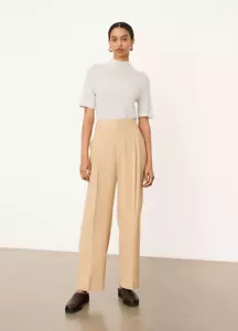 Vince hoch taillierte Bundfaltenhose Größe 10 verkürzte Länge Anzughose Hose - Bild 1 von 13