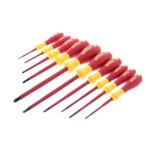 Wiha 32093 Slotted and Phillips Insulated Screwdriver Set, 1000 Volt, 10 Piece - Picture 1 of 3
