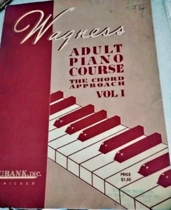 1941 Wagness Adult Piano Course Book -Volume 1 - Picture 1 of 6