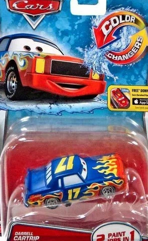 2015 Disney Cars Color Changer Darrell Cartrip 1:55 Scale  Package Creased Cover