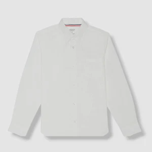 $25 French Toast Kids Boys White Button Long-Sleeve Uniform Dress Shirt Size 20 - Picture 1 of 2