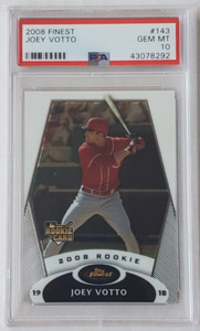 JOEY VOTTO 2008 Topps Finest RC Rookie #143 - PSA 10 GEM MINT