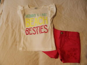 NWT 3 3T 4 4T  CRAZY 8 by  GYMBOREE MOMMY'S BESTIE TOP & SHORTS