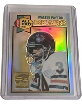2001 Topps Chrome Walter Payton #480 Refractor Chicago Bears Reprint Card