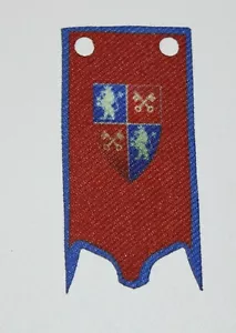 Bandera con Leones de Oro y Llaves Cruzadas compatible con Castillo de los Caballeros 56 - Imagen 1 de 2