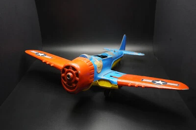 Avión de juguete Hubley Kiddie 495 de colección - avión de metal de la Segunda Guerra Mundial - ¡Gran envejecimiento! Foto 1 de 4