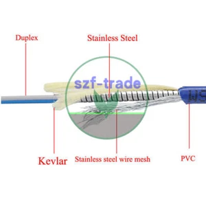 300M Armored Cable SC to SC SM 9/125 Duplex Fiber Patch Cord - Afbeelding 1 van 1