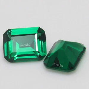 Par de gemas sin calentar naturales certificadas MUZO colombianas verdes 7x5 mm - Imagen 1 de 5