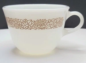 Vintage Pyrex Coffee / Tea Cup White Milk Glass Woodland - Picture 1 of 12
