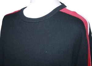 Sean John Mens Knitted Jumper - XXL/2XL - Black/Red/White Crew Neck Hip Hop Top - Picture 1 of 12