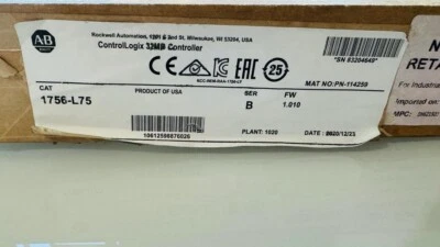 Allen Bradley 1756-L75 ControlLogix Controlador De 32 MB PN-114259 - Imagen 1 de 4