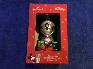 Disney Mickey Mouse Blown Glass Hallmark Christmas Tree Ornament 2015 New - Picture 1 of 4