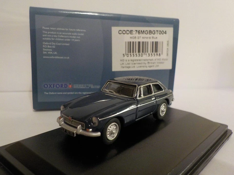 MGB GT - Blue, 1/76 Oxford Diecast 76mgbgt004 Model Car - Image 1 of 1